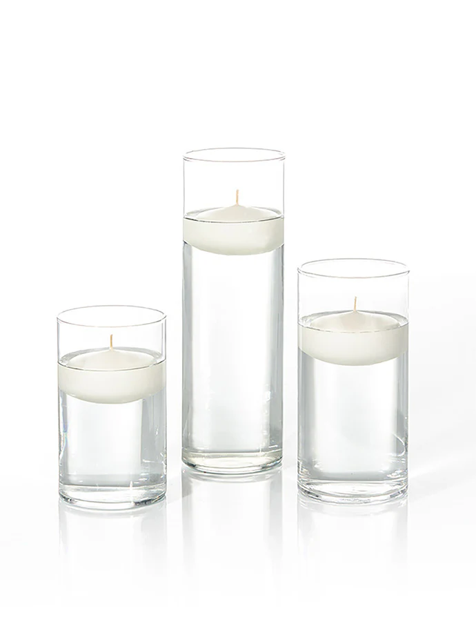 18 Floating Candles and Cylinder Vases - Image 47