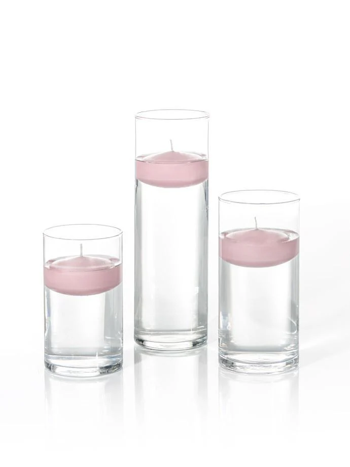 18 Floating Candles and Cylinder Vases - Image 7