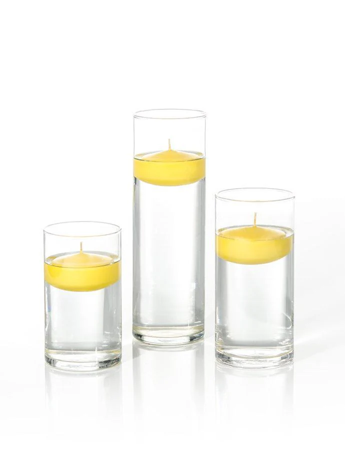 18 Floating Candles and Cylinder Vases - Image 9