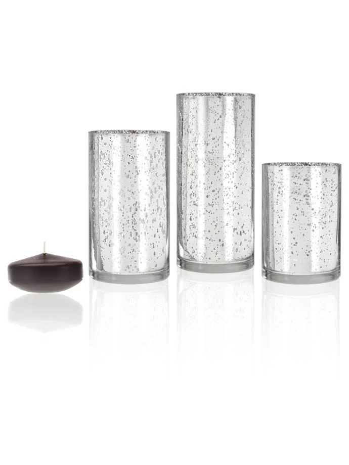 18 Floating Candles and Silver Metallic Cylinders - Image 33