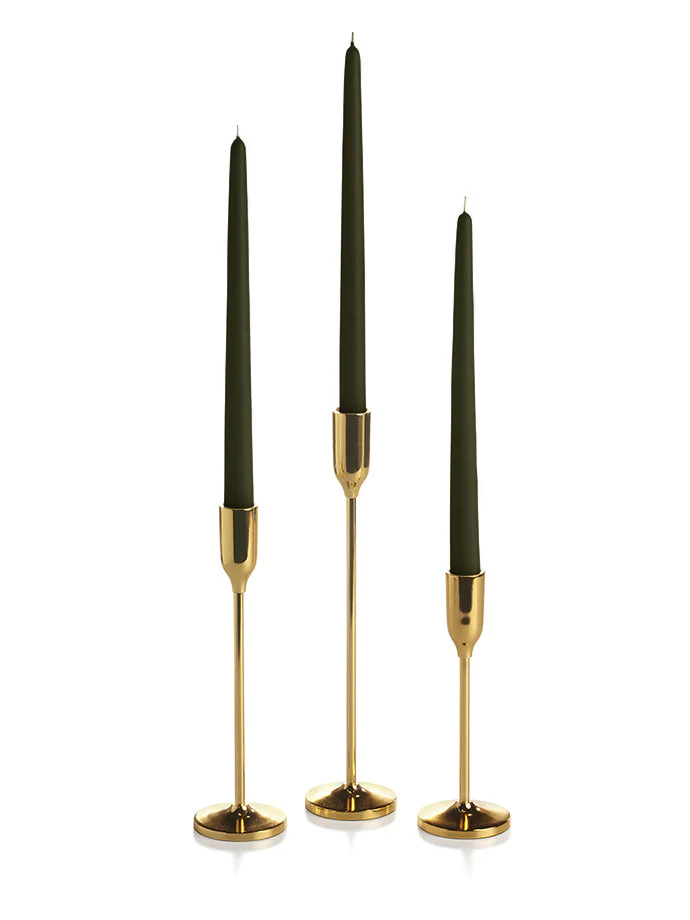 12 Taper Candles and 12 Gold Virtu Candlesticks - Image 46