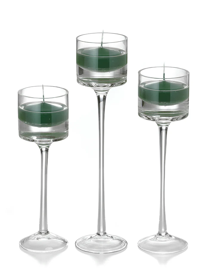 9 Floating Candles and 9 Monet Stem Holders - Image 11