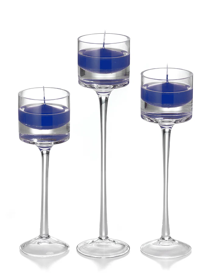 9 Floating Candles and 9 Monet Stem Holders - Image 19