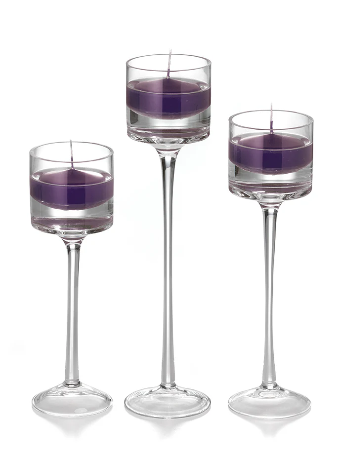 9 Floating Candles and 9 Monet Stem Holders - Image 24