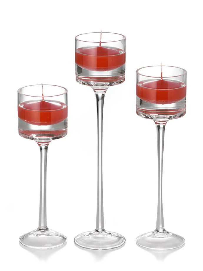 9 Floating Candles and 9 Monet Stem Holders - Image 26