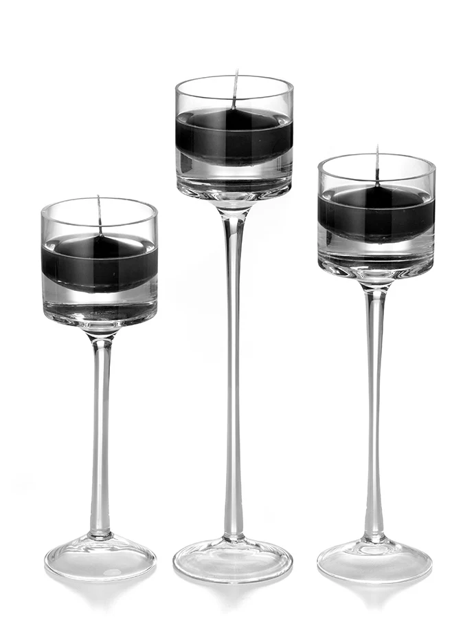 9 Floating Candles and 9 Monet Stem Holders - Image 29