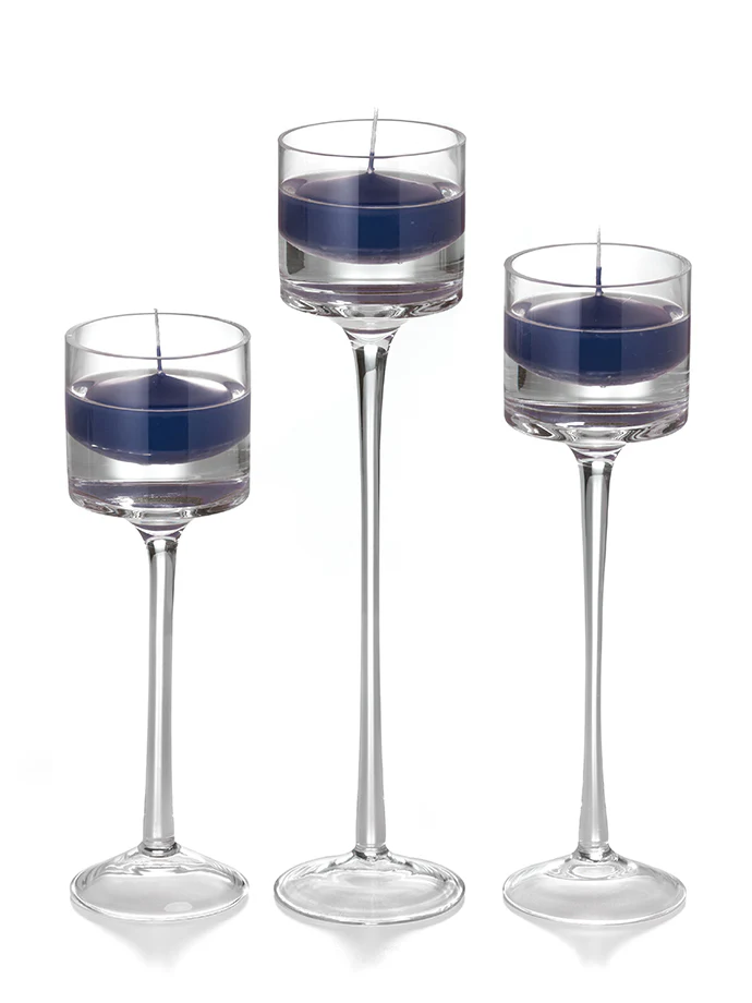 9 Floating Candles and 9 Monet Stem Holders - Image 5